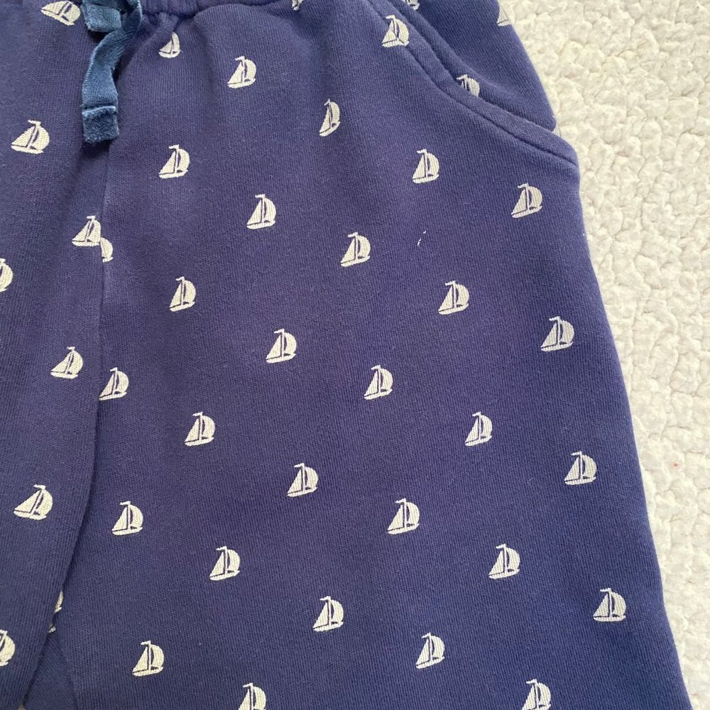 JoJo Maman Bebe Boys' Navy Sailboat Shorts - Picture 2 of 4